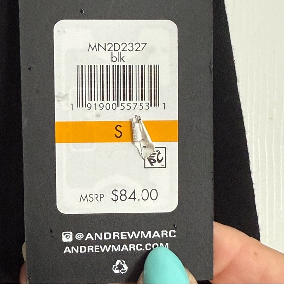 Marc New York Black Long Sleeve Quarter Zip Sweatshirt Dress Size S Andrew Marc - Picture 8 of 8